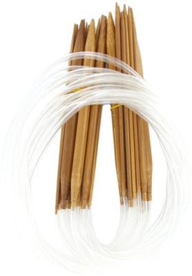 Hauck Bamboo Circular Knitting Needles Hand Sewing Needle(Knitting Needle Needle 31.5 Pack of 18)