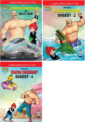 Chacha Chaudhary Bullet Train+Chacha Chaudhary Digest-2+Chacha Chaudhary Digest-4(Paperback, Pran's)