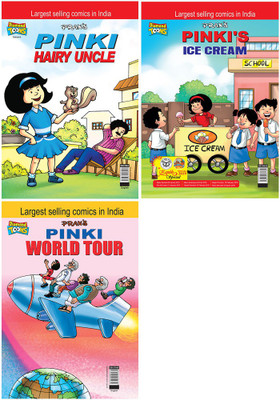 Pinki Hairy Uncle+Pinki Ki Icecream+Pinki World Tour(Paperback, Pran's)