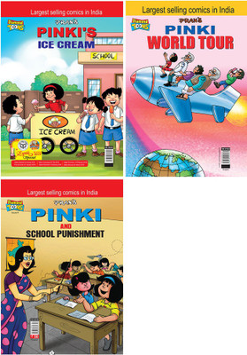 Pinki Ki Icecream+Pinki World Tour+Pinky & School Punishment(Paperback, Pran's)