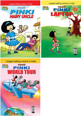 Pinki Hairy Uncle+Pinki Laptop+Pinki World Tour(Paperback, Pran's)