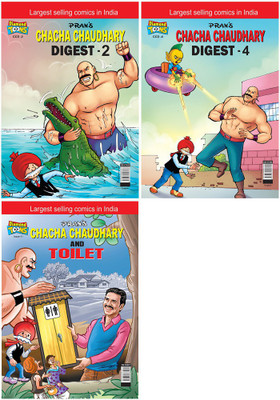 Chacha Chaudhary Digest-2+Chacha Chaudhary Digest-4+Chacha Choudhary & Toilet(Paperback, Pran's)