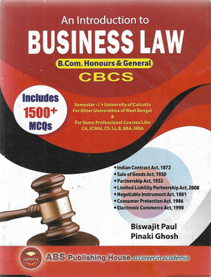 Business Law B.com Honours & General 1st Sem(Paperback, BISWAJIT PAUL, PINAKI GHOSH)
