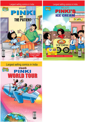Pinki And The Patient+Pinki Ki Icecream+Pinki World Tour(Paperback, Pran's)