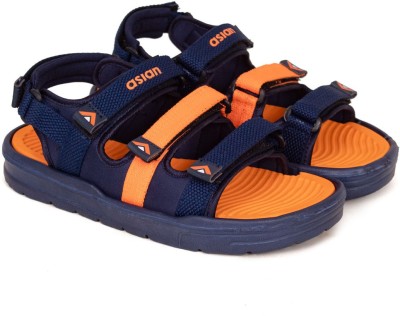 asian Men Blue, Orange Sandals