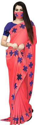 pUNYATHA CREATION Self Design, Solid/Plain Bollywood Art Silk Saree(Pink)