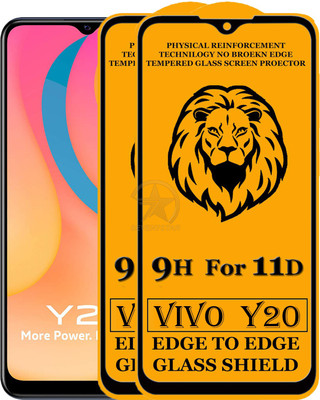 HQ Protection Edge To Edge Tempered Glass for Vivo Y20(Pack of 2)