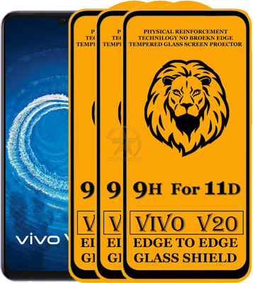 SEVEN7STAR Edge To Edge Tempered Glass for Vivo V20(Pack of 3)