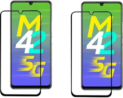 ISAAK Edge To Edge Tempered Glass for Samsung Galaxy M42 5G Edge to Edge, Full Glue, 11D Tempered Glass(Pack of 2)