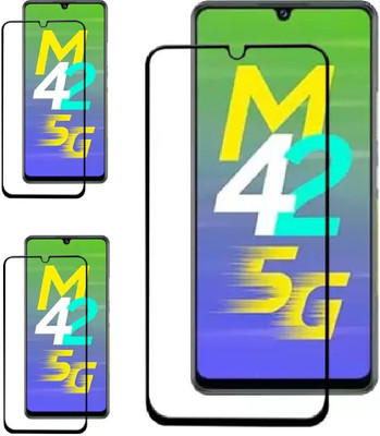 ISAAK Edge To Edge Tempered Glass for Samsung Galaxy M42 5G Edge to Edge, Full Glue, 11D Tempered Glass(Pack of 3)
