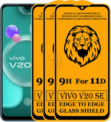 HQ Protection Edge To Edge Tempered Glass for Vivo V20 SE(Pack of 3)