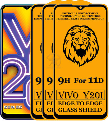SEVEN7STAR Edge To Edge Tempered Glass for Vivo Y20i(Pack of 3)