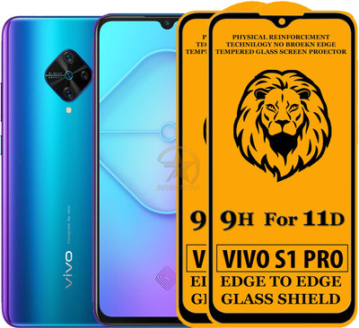 SEVEN7STAR Edge To Edge Tempered Glass for Vivo S1 pro(Pack of 2)