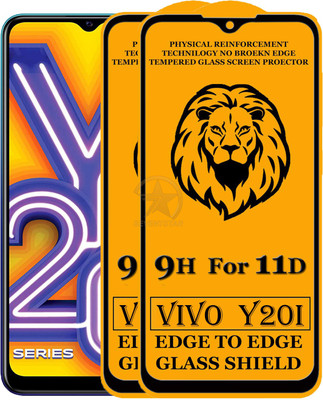 HQ Protection Edge To Edge Tempered Glass for Vivo Y20i(Pack of 2)