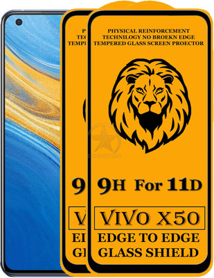 HQ Protection Edge To Edge Tempered Glass for Vivo X50(Pack of 2)