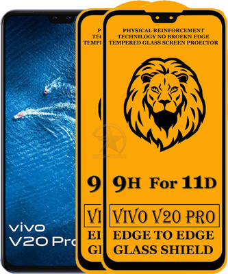 SEVEN7STAR Edge To Edge Tempered Glass for Vivo V20 Pro(Pack of 2)