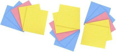 Wet-N-Wipe Cellulose Cleaning Sponge Mop ,Multicolour Scrub Sponge(Medium, Pack of 15)