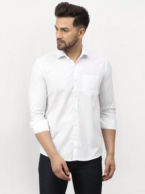 JAINISH Men Solid Casual White Shirt