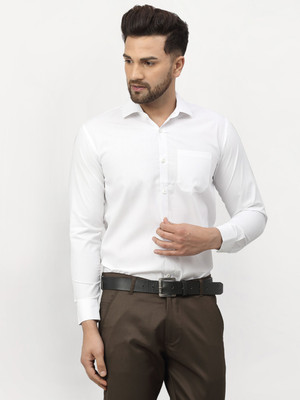 JAINISH Men Solid Formal White Shirt