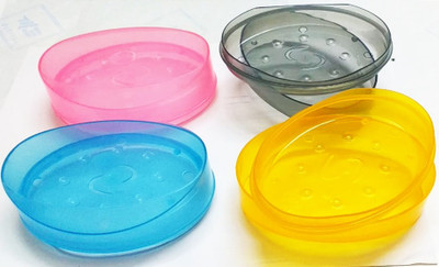 CRAZYGOL Envy Soap case 2 in 1 Soap case Multicolor set of 4(Multicolor)