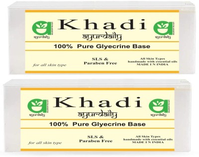 Ayurdaily Khadi SLS & Paraben Free Transparent Ultra Clear Glycerin Pour & Melt Soap Base(2 x 500 g)