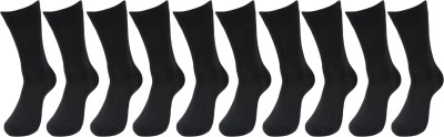 VAPINDIA Men Solid Mid-Calf/Crew(Pack of 10)