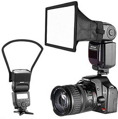 MILLETS Camera Speedlite Flash Softbox and Reflector Diffuser Kit for DSLR Cameras Flashes Camera Diffuser(White)
