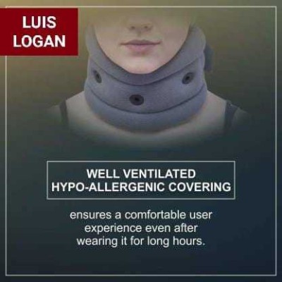 LUIS LOGAN Cervical Collar For Cervical Spine Immobilization & Pain Relief(Blue,L) Neck Support(Blue)