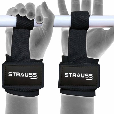 Strauss ST Cotton Wrist Support | Wrist Band | Wrist Wrap | Gym Band Wrist Support(Black)