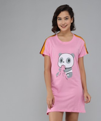 Rakshita Collection Graphic Print Women Round Neck Pink T-Shirt