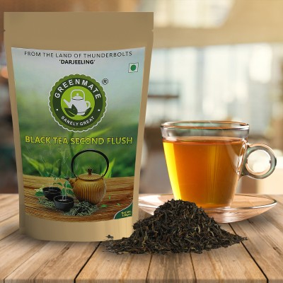 GREENMATE Darjeeling Black Tea Second Flush Leaf 100gm Unflavoured Black Tea Pouch(100 g)