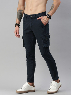 Roadster Regular Fit Men Dark Blue Trousers