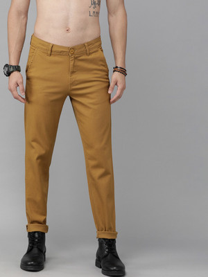 Roadster Regular Fit Men Brown Trousers