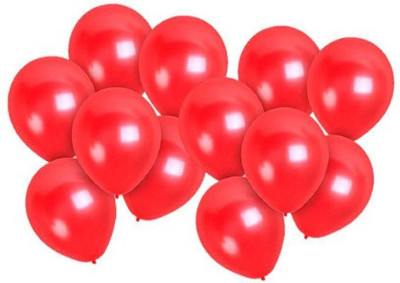 Wonder Solid Metallic Balloon Celebrate edition Metallic Red Balloon for Decoration -Helium Compatible - Set of 80 Balloon(Red, Pack of 80)