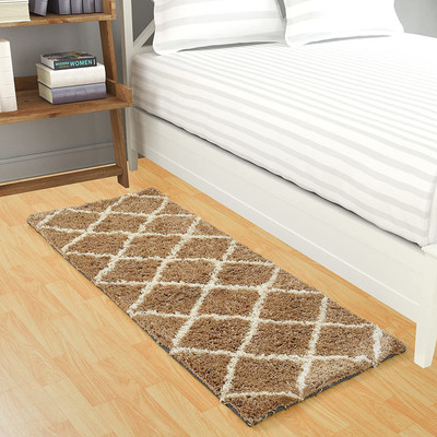 MY HOME Beige Polyester Runner(2 ft,  X 5 ft, Rectangle)