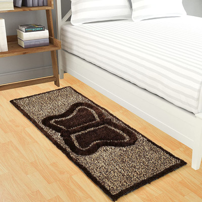 MY HOME Brown Polyester Runner(2 ft,  X 5 ft, Rectangle)