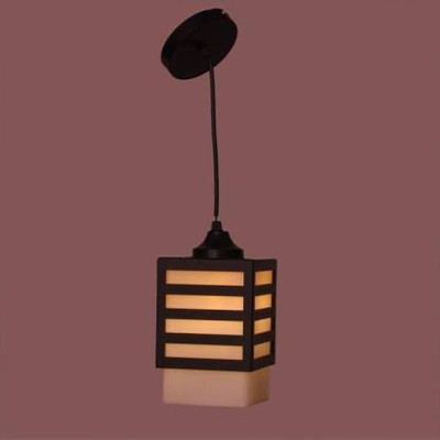 Moonlight MOONLIGHT wooden Hanging Cube Pendant Lamp Ceiling Lamp(Brown)