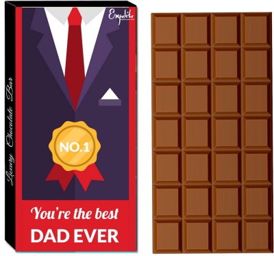 Expelite Father's day gift for dad from son-100 grams -Best dad chocolate gift on father Bars(100 g)