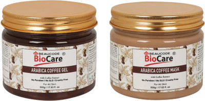 BEAUCODE BioCare Arabica Coffee Face and Body Gel and Scrub Pack of-2 (500g)(2 Items in the set)