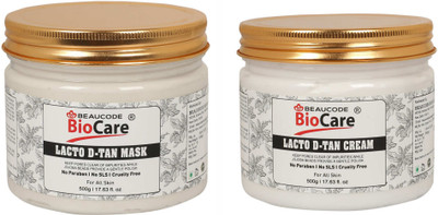 BEAUCODE BioCare Lacto D-Tan Face and Body Cream and Mask Pack of-2 (500g)(2 Items in the set)
