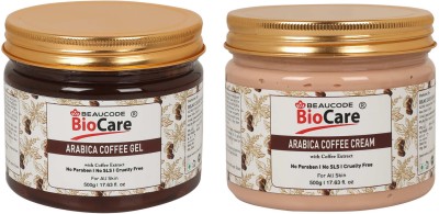 BEAUCODE BioCare Arabica Coffee Face and Body Gel and Cream Pack of-2 (500g)(2 Items in the set)