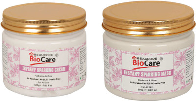 BEAUCODE BioCare Instant Sparking Face and Body Cream and Mask Pack of-2(2 Items in the set)