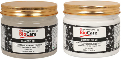 BEAUCODE BioCare Diamond Face and Body Cream and Gel Pack of-2 (500g)(2 Items in the set)