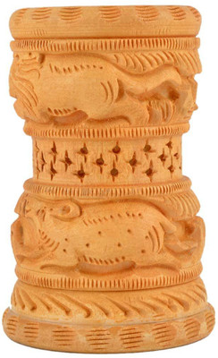 Ishu handi artistic 1 Compartments wood pen / pencil holder(wooden)