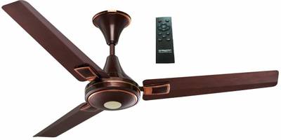 ZENTAX TECHNOLOGIES BLDC Sonet 24 Energy Efficient 5 Star Rated High Speed Ceiling Fan with Remote 1200 mm 1200 mm Remote Controlled 3 Blade Ceiling Fan  (HD Brown, Pack of 1)