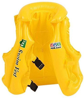 omouboi Adjustable Children Float Inflatable Swim Vest Safety Jacket for Swimming (Assorted Colour, 1-pcs) Swim Floatation Belt