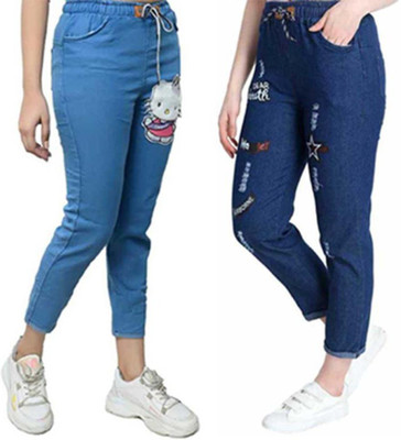propex Regular Women Dark Blue, Light Blue Jeans(Pack of 2)
