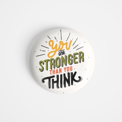 dhcrafts White You Are Stronger Than You Think Positive Quotes Fridge Magnet Pack of 1(White)