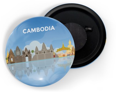 dhcrafts Blue Cambodia Asia Places Fridge Magnet Pack of 1(Multicolor)