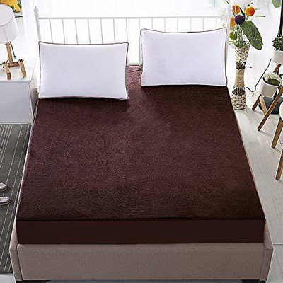 Comfowell Fitted Single Size Mattress Cover(Brown)